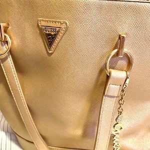 Rose gold guess tote